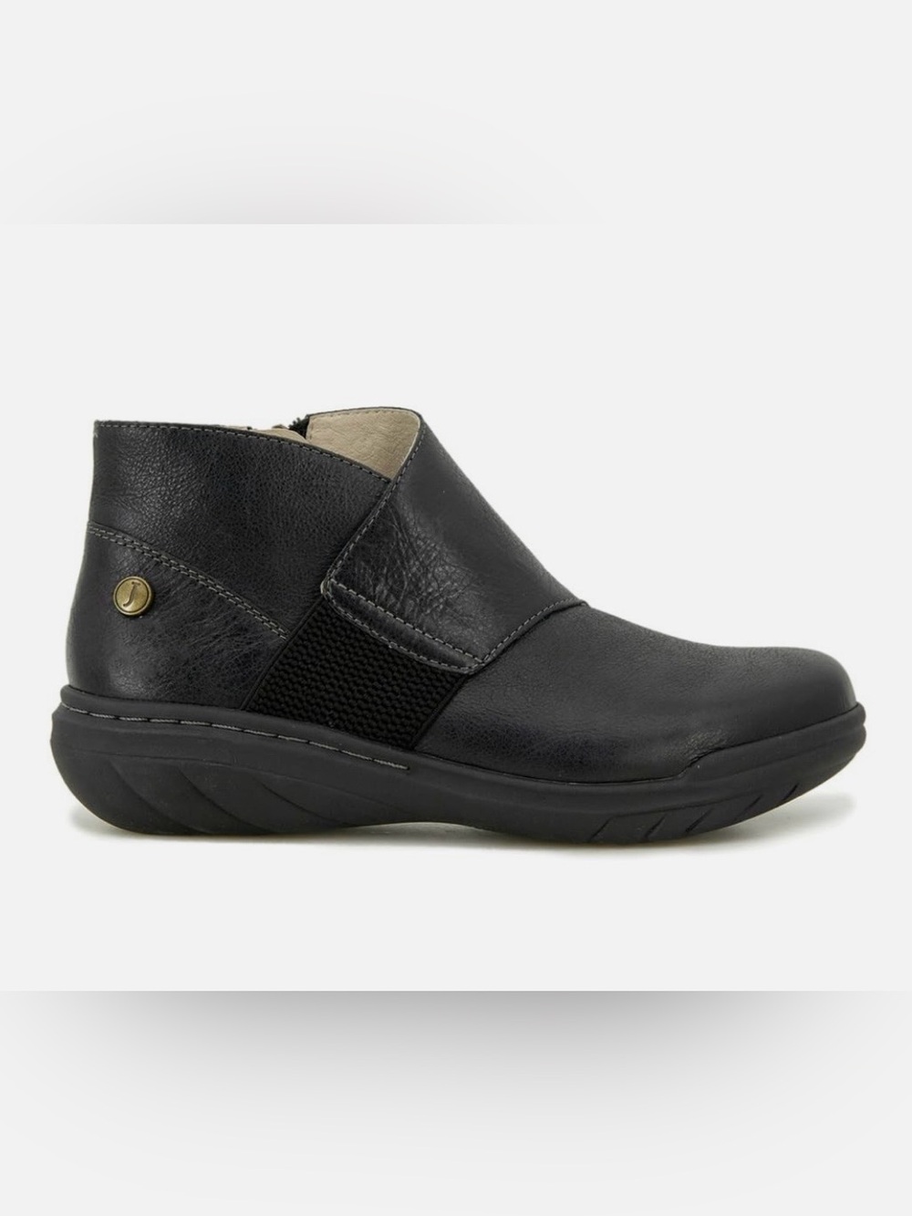 Jambu womens bary water resistant ankle Black Slip-On Comfort Loafer boot black